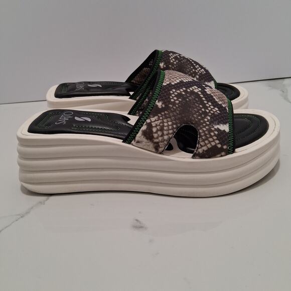 Franco Sarto Vina Women Snake Fabric Print Platform Size 8M - Picture 3 of 11